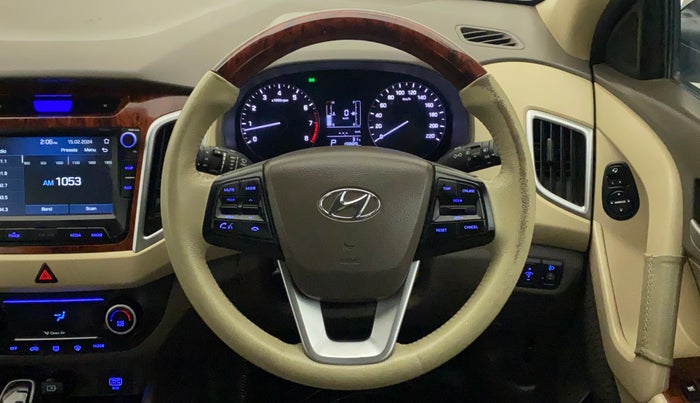 2018 Hyundai Creta SX AT 1.6 PETROL, Petrol, Automatic, 19,889 km, Steering Wheel Close Up