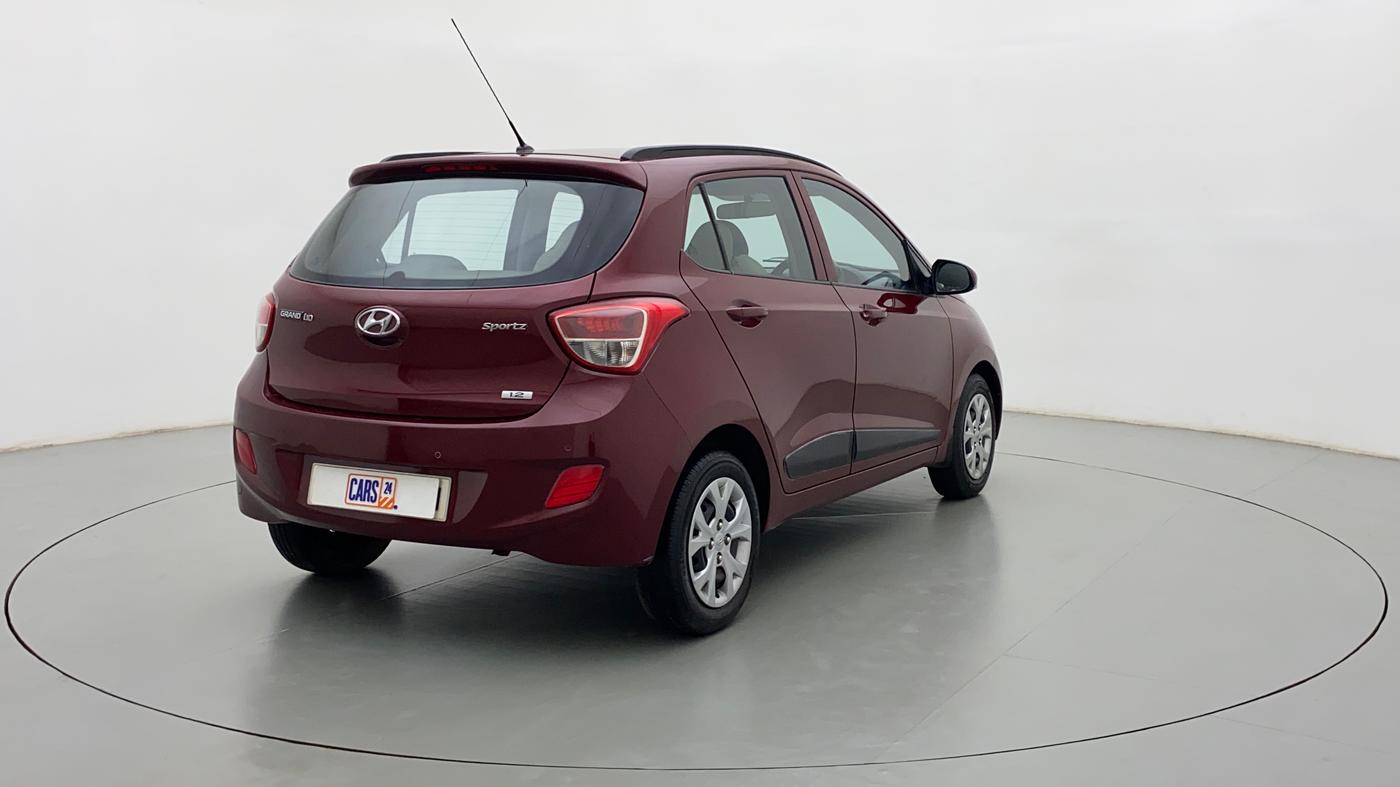2015 Hyundai Grand i10 SPORTZ 1.2 KAPPA VTVT, Petrol, Manual, 45,899 km, Right Back Diagonal