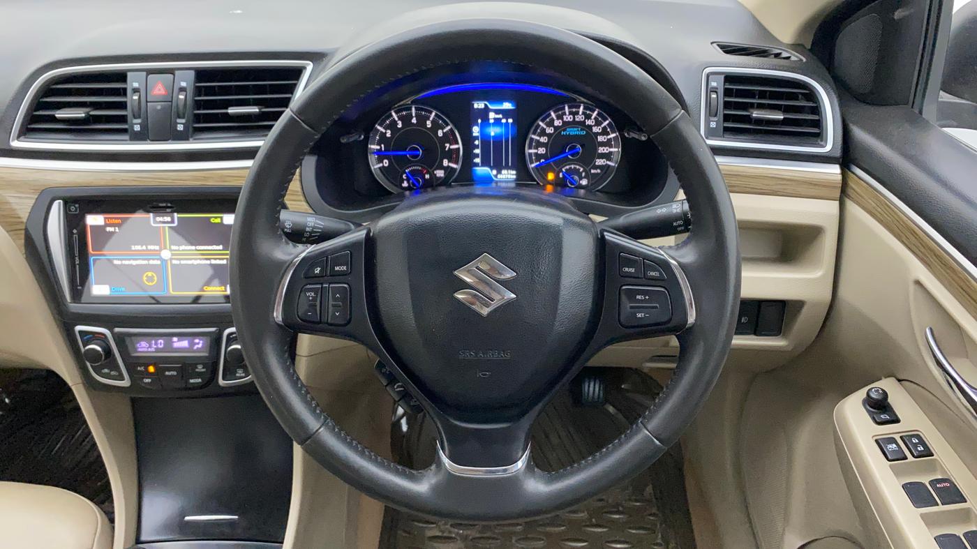 2018 Maruti Ciaz ALPHA 1.5 SHVS PETROL, Petrol, Manual, 66,803 km, Steering Wheel Close Up