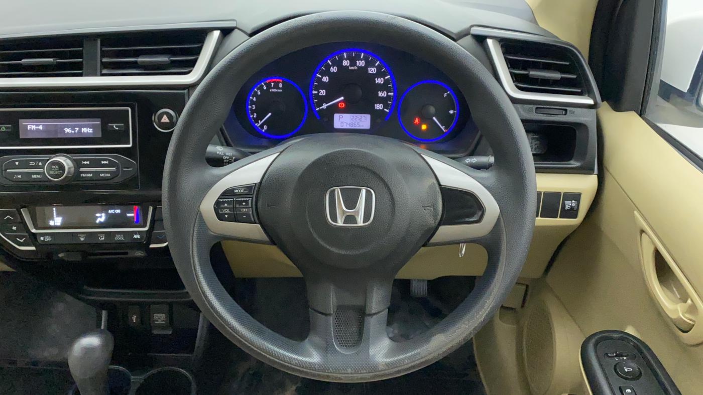 2016 Honda Amaze 1.2L I-VTEC S AT, Petrol, Automatic, 74,865 km, Steering Wheel Close Up