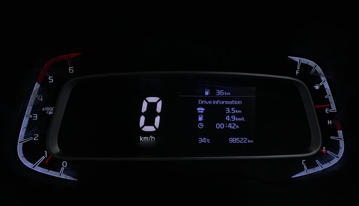 2020 KIA SONET HTX 1.5, Diesel, Manual, 98,623 km, Odometer Image