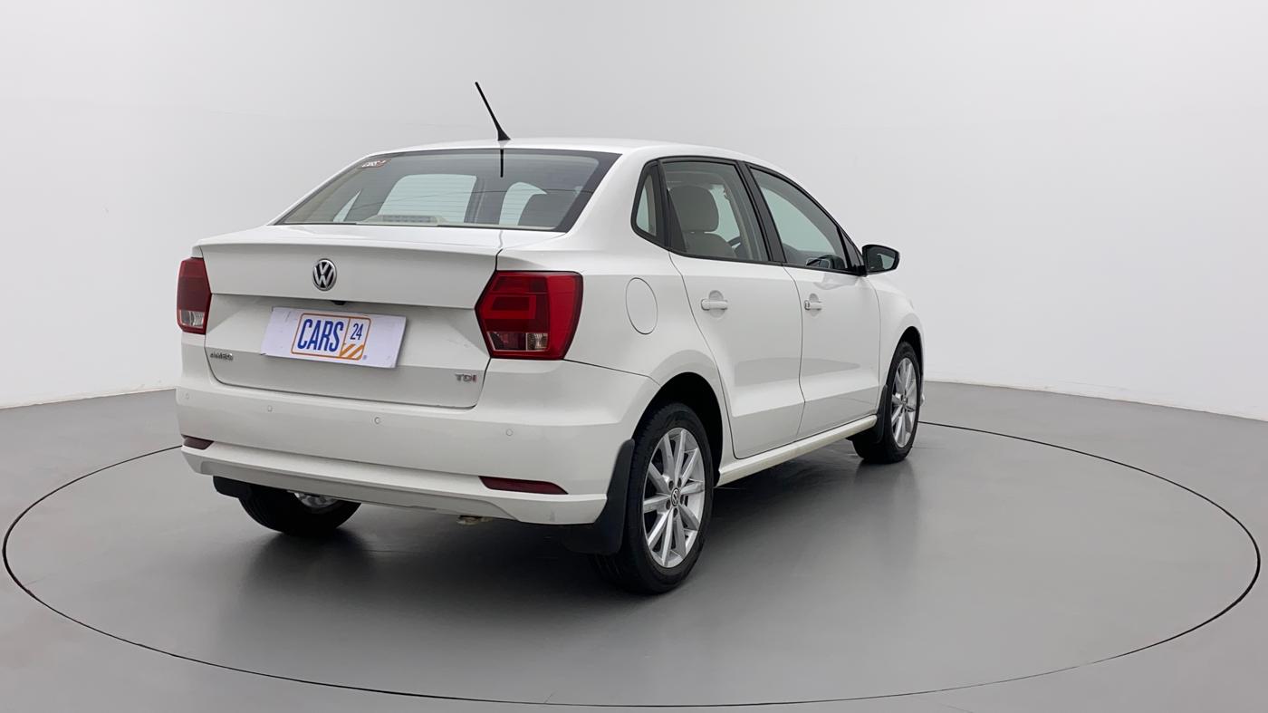 2018 Volkswagen Ameo HIGHLINE PLUS 1.5L AT 16 ALLOY, Diesel, Automatic, 43,055 km, Right Back Diagonal