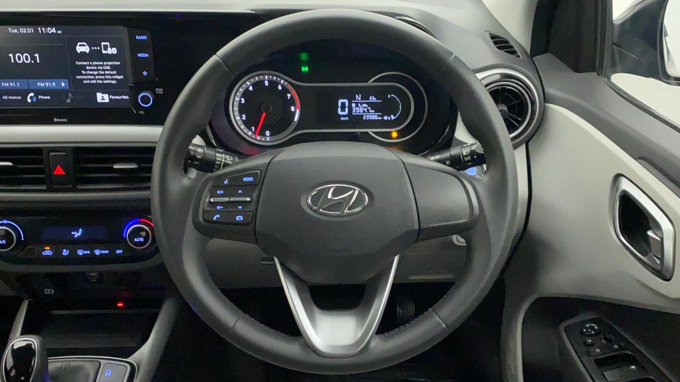 2021 Hyundai GRAND I10 NIOS ASTA AMT 1.2 KAPPA VTVT, Petrol, Automatic, 23,986 km, Steering Wheel Close Up