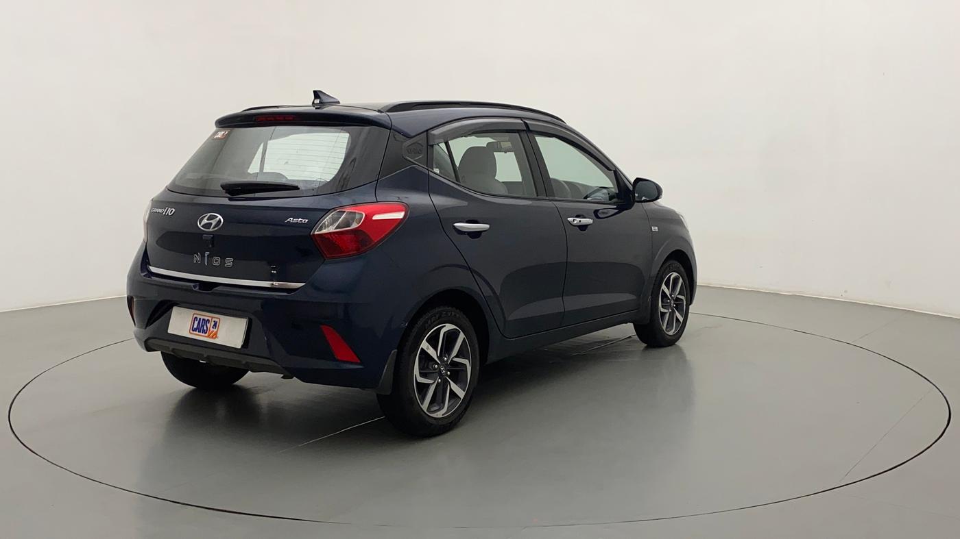 2021 Hyundai GRAND I10 NIOS ASTA AMT 1.2 KAPPA VTVT, Petrol, Automatic, 23,986 km, Right Back Diagonal
