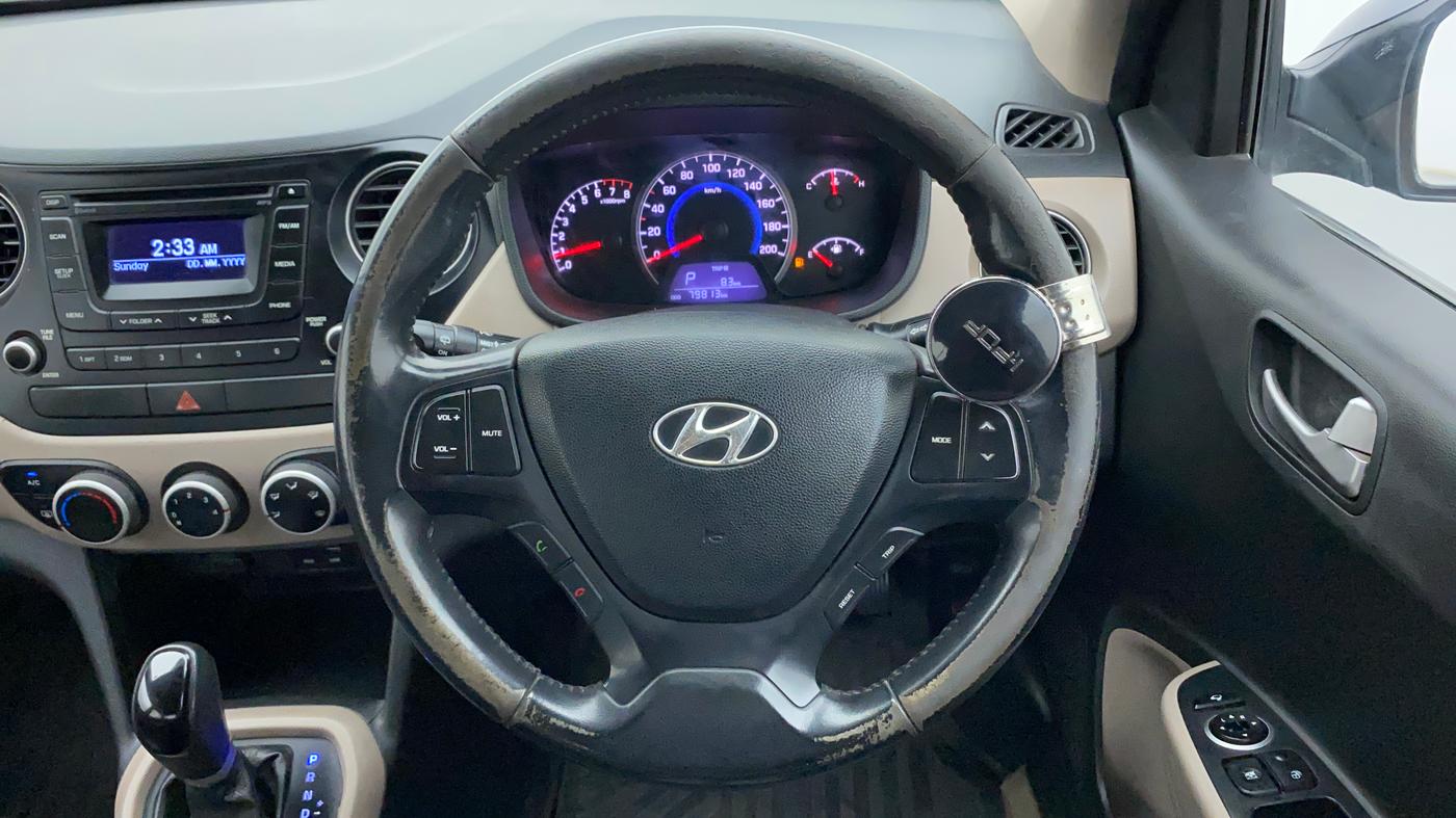 2015 Hyundai Grand i10 ASTA AT 1.2 KAPPA VTVT, Petrol, Automatic, 79,805 km, Steering Wheel Close Up