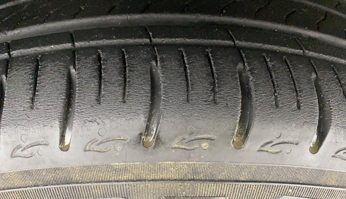 2013 Nissan Micra XV CVT, Petrol, Automatic, 1,26,898 km, Left Front Tyre Tread