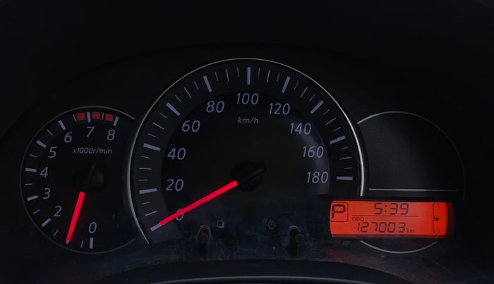 2013 Nissan Micra XV CVT, Petrol, Automatic, 1,26,898 km, Odometer Image