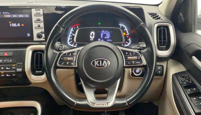 2020 KIA SONET HTX 1.0 IMT, Petrol, Manual, 25,592 km, Steering Wheel Close Up