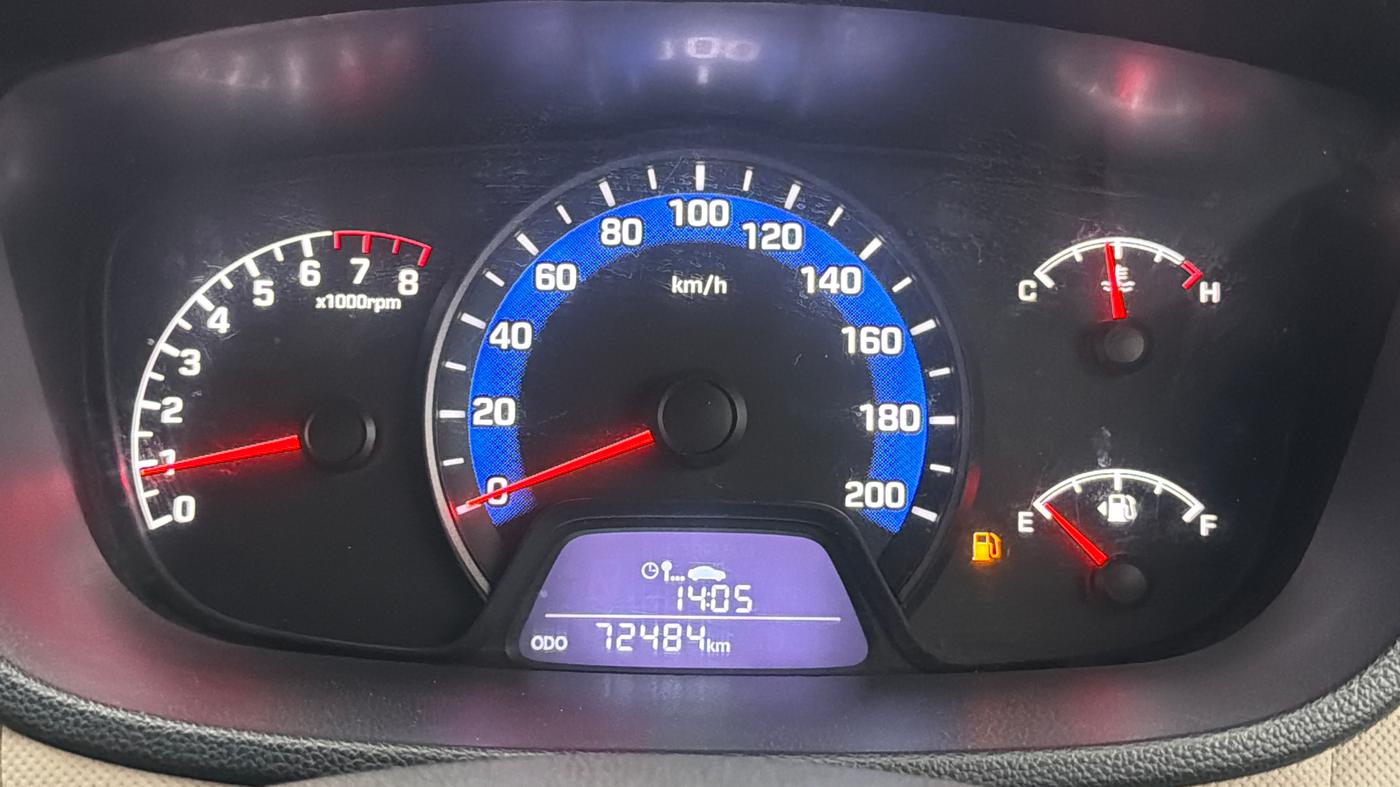 2018 Hyundai Xcent E+, CNG, Manual, 72,436 km, Odometer Image