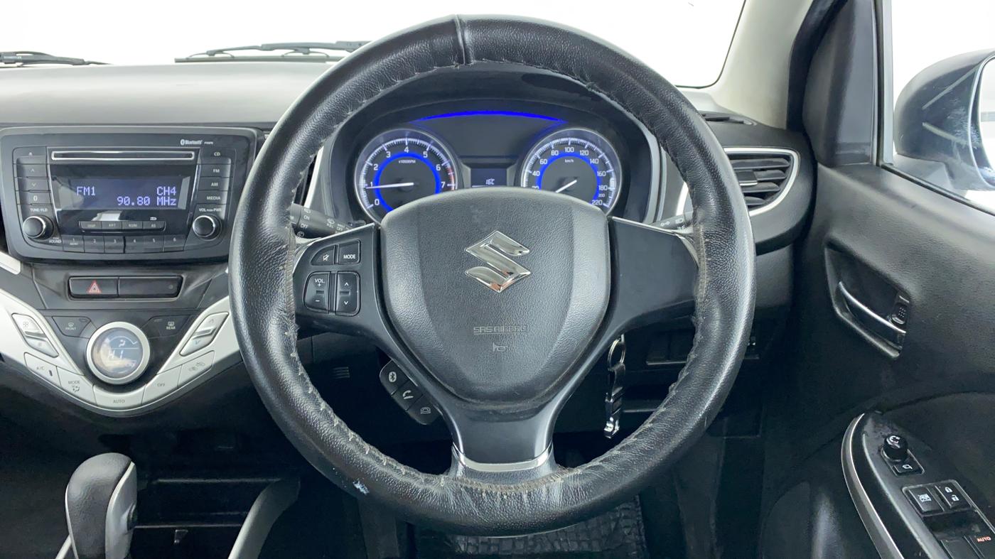 2016 Maruti Baleno DELTA CVT PETROL 1.2, Petrol, Automatic, 55,821 km, Steering Wheel Close Up