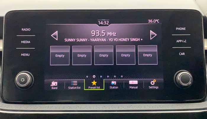 2022 Skoda SLAVIA AMBITION 1.0L TSI MT, Petrol, Manual, 7,759 km, Infotainment System