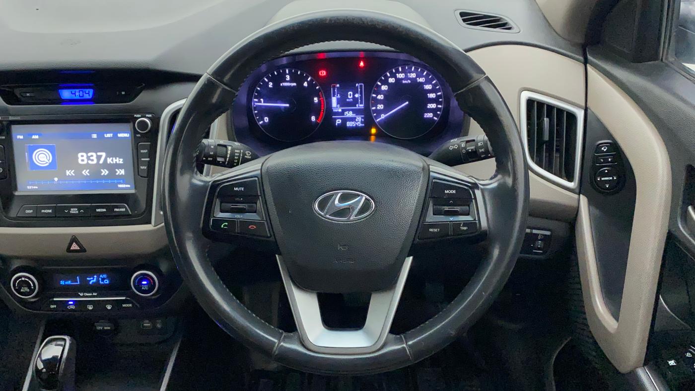 2017 Hyundai Creta SX PLUS AT 1.6 DIESEL, Diesel, Automatic, 88,545 km, Steering Wheel Close Up