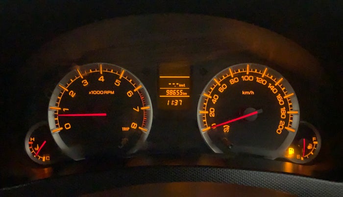 2013 Maruti Swift Dzire VXI REGAL EDITION, Petrol, Manual, 98,655 km, Odometer Image