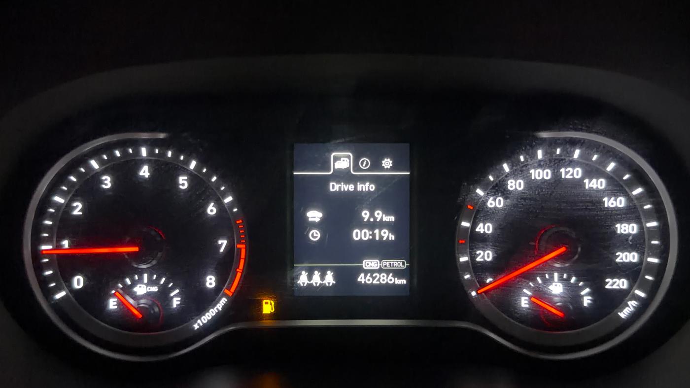 2025 Hyundai AURA SX 1.2 CNG, CNG, Manual, 46,269 km, Odometer Image