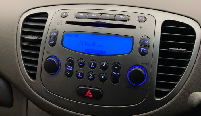 2011 Hyundai i10 SPORTZ 1.2, Petrol, Manual, 41,190 km, Infotainment system - AM/FM Radio - Not Working