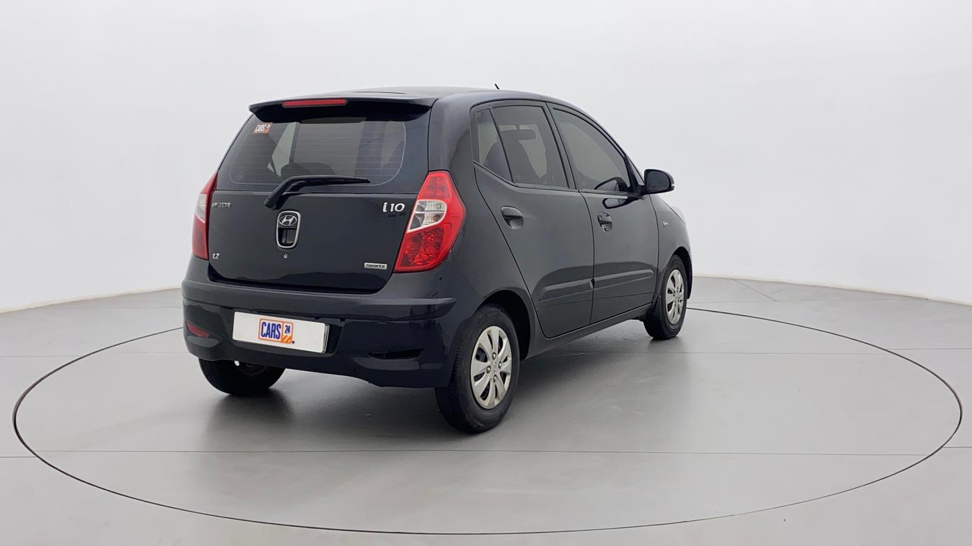 2011 Hyundai i10 SPORTZ 1.2, Petrol, Manual, 41,190 km, Right Back Diagonal