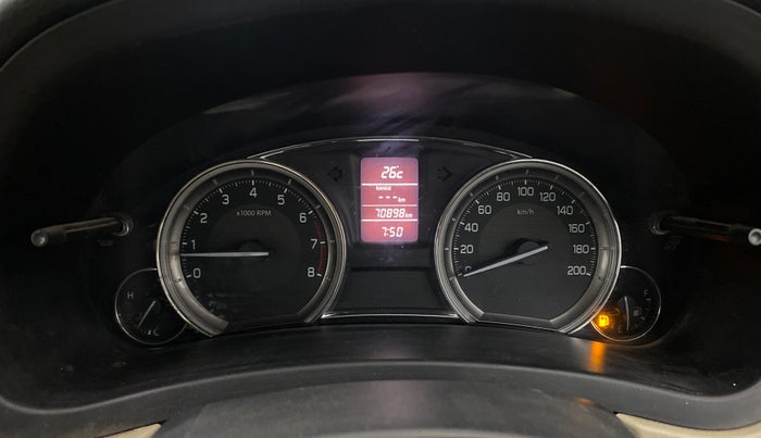 2015 Maruti Ciaz ZXI, Petrol, Manual, 70,857 km, Odometer Image