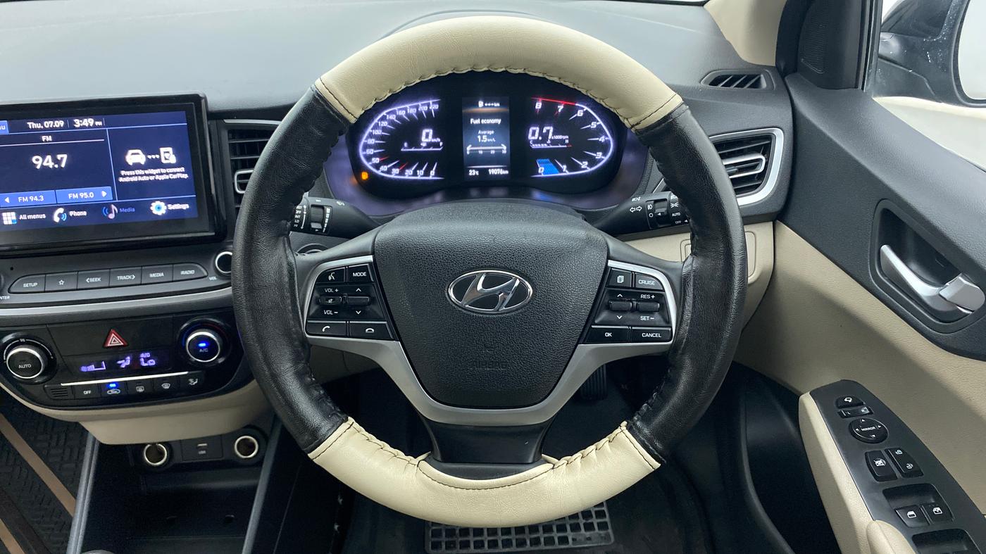 2021 Hyundai Verna SX 1.5 VTVT, Petrol, Manual, 19,214 km, Steering Wheel Close Up
