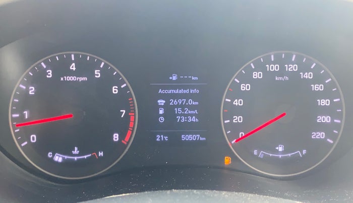 2019 Hyundai Elite i20 ASTA 1.2 (O), Petrol, Manual, 50,506 km, Odometer Image
