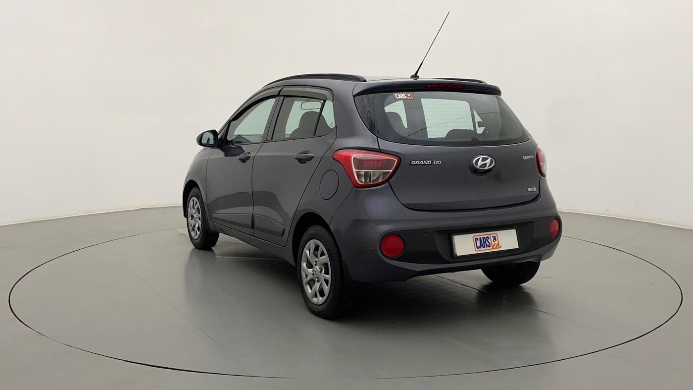 2017 Hyundai Grand i10 SPORTZ (O) 1.2 KAPPA VTVT, Petrol, Manual, 76,053 km, Left Back Diagonal