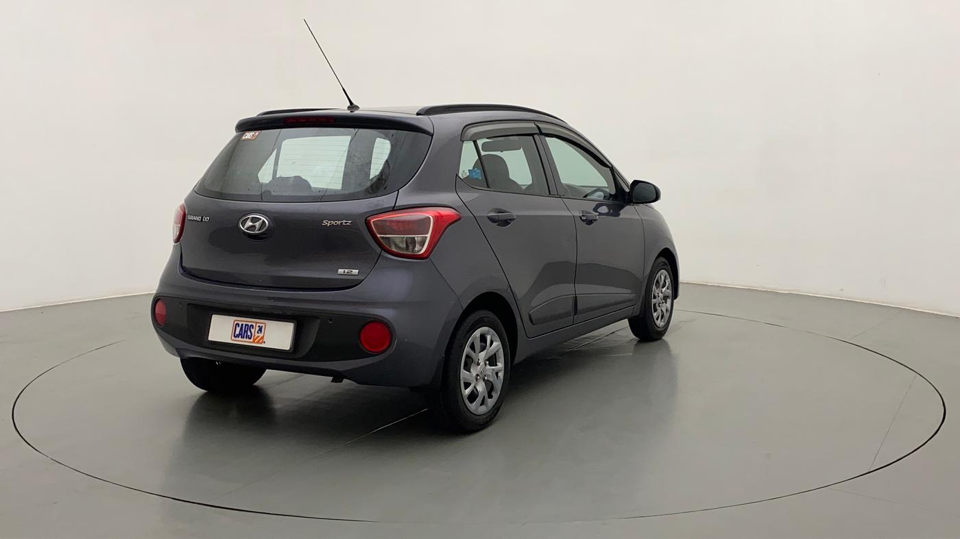 2017 Hyundai Grand i10 SPORTZ (O) 1.2 KAPPA VTVT, Petrol, Manual, 76,053 km, Right Back Diagonal