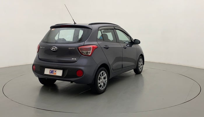 2017 Hyundai Grand i10 SPORTZ (O) 1.2 KAPPA VTVT, Petrol, Manual, 76,053 km, Right Back Diagonal