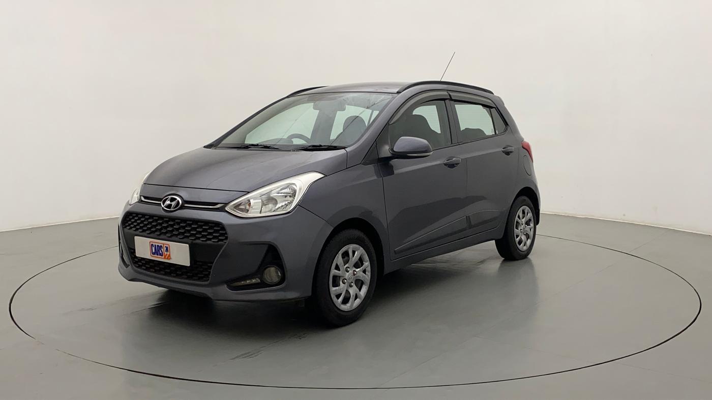 2017 Hyundai Grand i10 SPORTZ (O) 1.2 KAPPA VTVT, Petrol, Manual, 76,053 km, Left Front Diagonal
