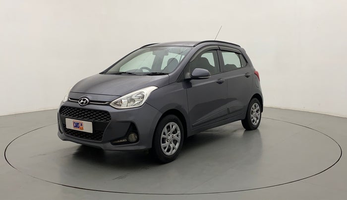 2017 Hyundai Grand i10 SPORTZ (O) 1.2 KAPPA VTVT, Petrol, Manual, 76,053 km, Left Front Diagonal