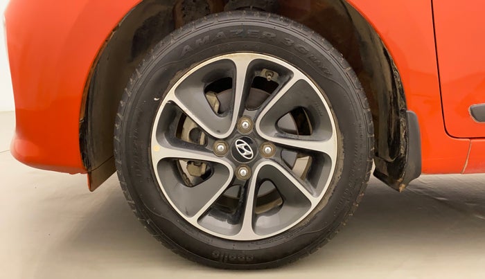 2017 Hyundai Grand i10 SPORTZ (O) AT 1.2 KAPPA VTVT, Petrol, Automatic, 15,256 km, Left Front Wheel