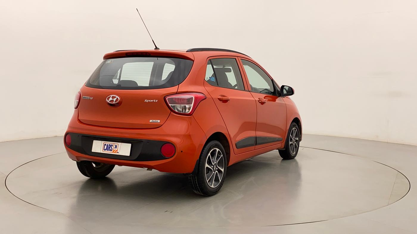 2017 Hyundai Grand i10 SPORTZ (O) AT 1.2 KAPPA VTVT, Petrol, Automatic, 15,256 km, Right Back Diagonal