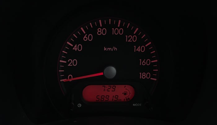 2012 Maruti A Star VXI, Petrol, Manual, 58,911 km, Odometer Image