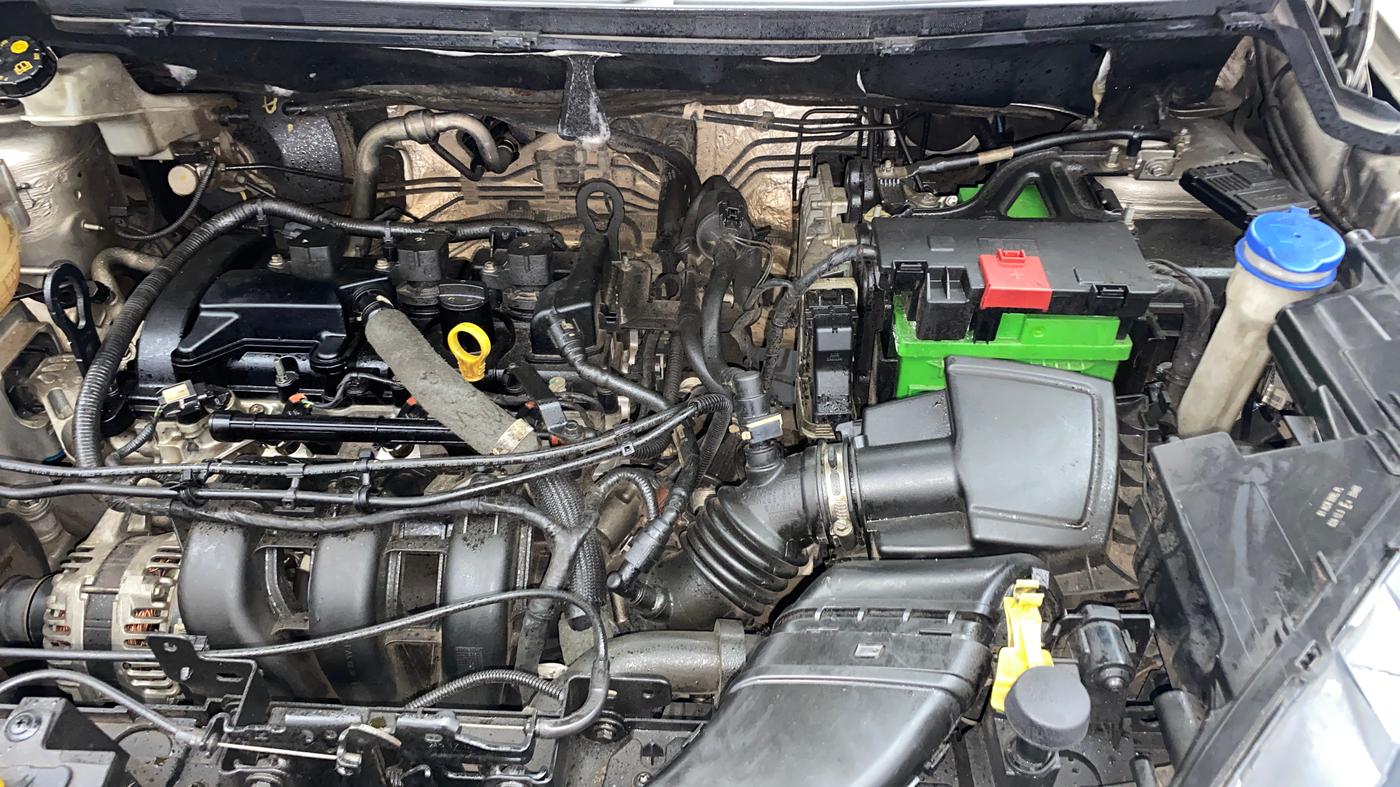 2017 Ford Ecosport TITANIUM 1.5L PETROL AT, Petrol, Automatic, 1,21,040 km, Engine View - Left