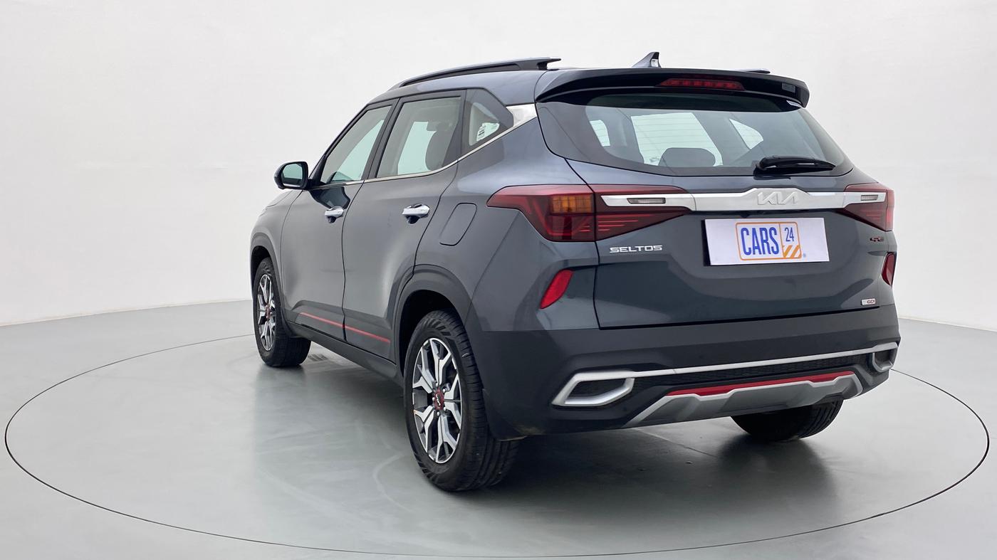 2021 KIA SELTOS 1.4 GTX+ TURBO GDI PETROL AT, Petrol, Automatic, 5,449 km, Left Back Diagonal