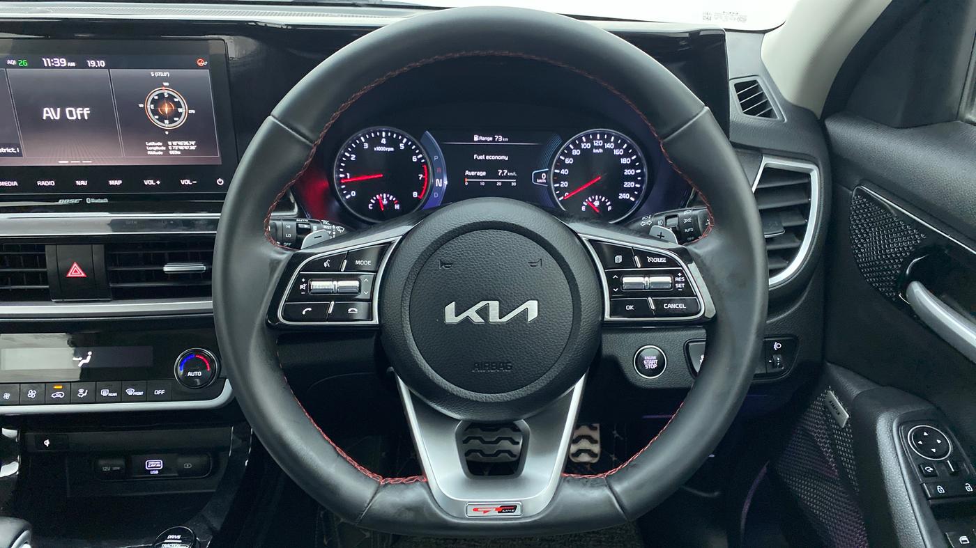 2021 KIA SELTOS 1.4 GTX+ TURBO GDI PETROL AT, Petrol, Automatic, 5,449 km, Steering Wheel Close Up