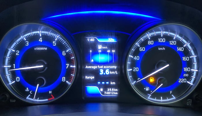 2019 Maruti Baleno ALPHA PETROL 1.2, Petrol, Manual, 74,812 km, Odometer Image