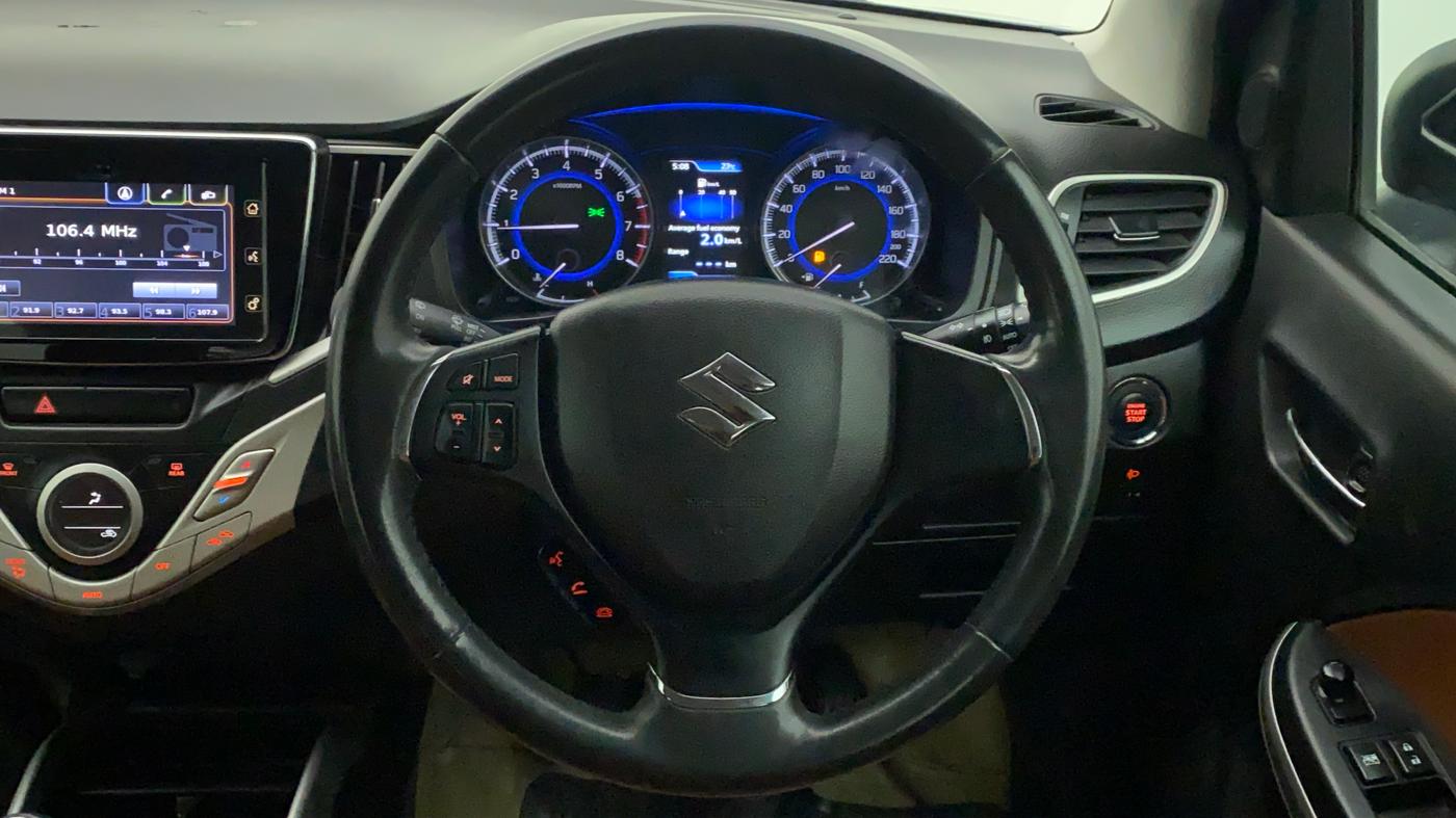 2017 Maruti Baleno ALPHA PETROL 1.2, Petrol, Manual, 30,065 km, Steering Wheel Close Up