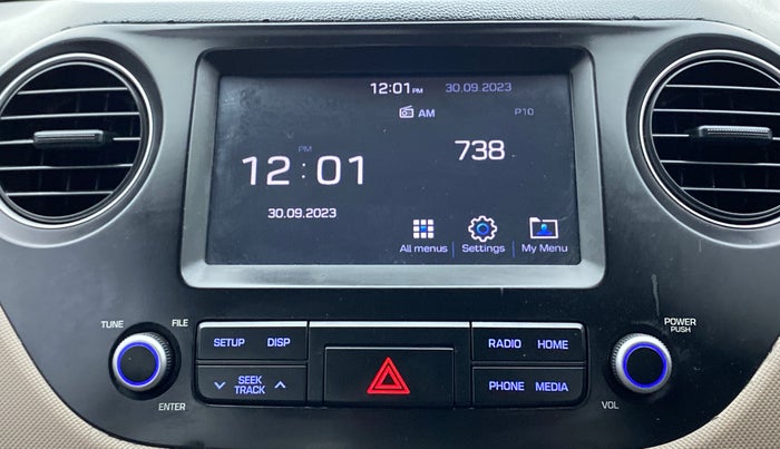 2018 Hyundai Grand i10 SPORTZ (O) 1.2 KAPPA VTVT, Petrol, Manual, 44,675 km, Infotainment System