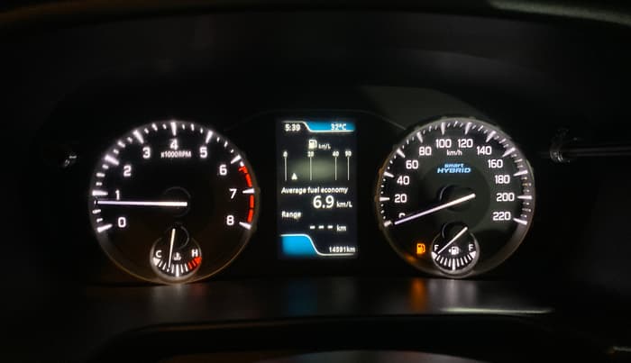 2023 Maruti BREZZA ZXI + SMART HYBRID, Petrol, Manual, 14,576 km, Odometer Image