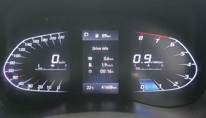 2022 Hyundai Verna SX (O) 1.0 TURBO DCT, Petrol, Automatic, 41,686 km, Odometer Image