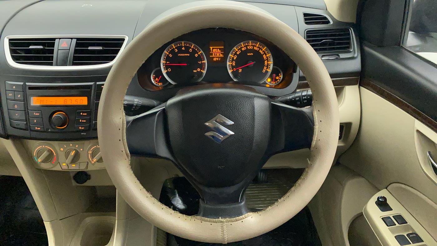 2012 Maruti Swift Dzire VXI, Petrol, Manual, 57,991 km, Steering Wheel Close Up