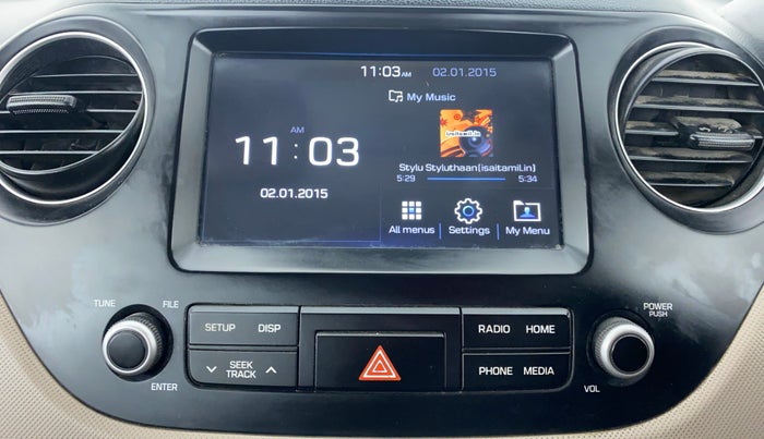 2017 Hyundai Grand i10 ASTA 1.2 (O) VTVT, Petrol, Manual, 49,649 km, Infotainment System