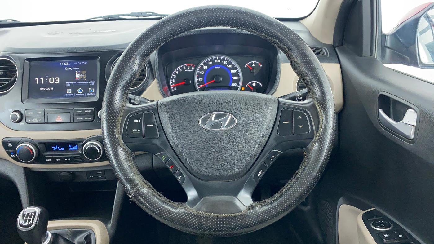 2017 Hyundai Grand i10 ASTA 1.2 (O) VTVT, Petrol, Manual, 49,649 km, Steering Wheel Close Up