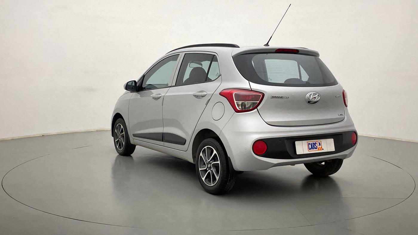2017 Hyundai Grand i10 SPORTZ (O) 1.2 AT VTVT, Petrol, Automatic, 19,358 km, Left Back Diagonal