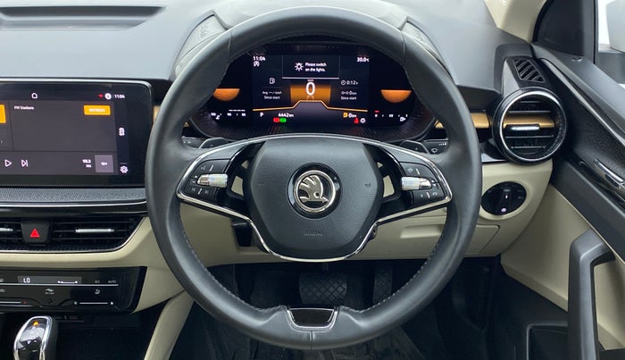 2022 Skoda SLAVIA STYLE 1.0 TSI AT, Petrol, Automatic, 4,479 km, Steering Wheel Close Up