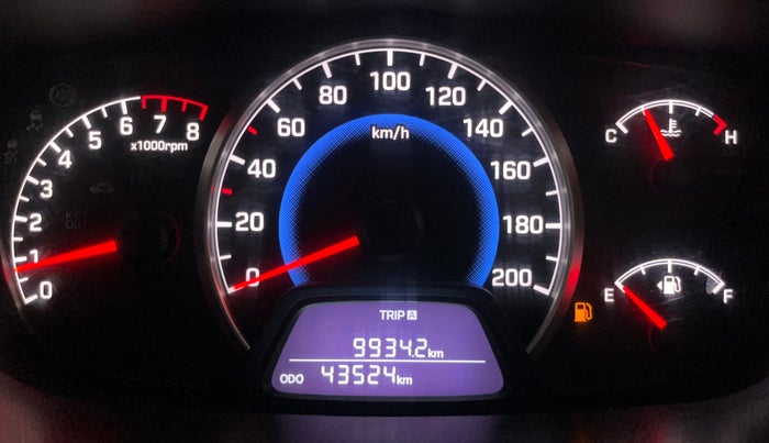 2017 Hyundai Grand i10 SPORTZ (O) 1.2 KAPPA VTVT, Petrol, Manual, 43,532 km, Odometer Image