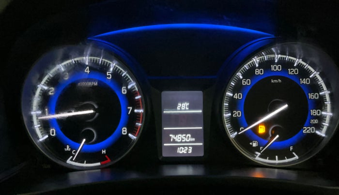 2018 Maruti Baleno DELTA PETROL 1.2, Petrol, Manual, 74,902 km, Odometer Image