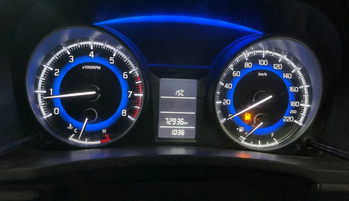 2018 Maruti Baleno DELTA PETROL 1.2, Petrol, Manual, 72,925 km, Odometer Image