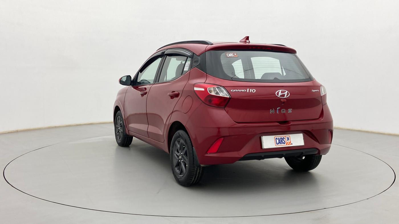 2019 Hyundai GRAND I10 NIOS SPORTZ AMT 1.2 KAPPA VTVT, Petrol, Automatic, 18,602 km, Left Back Diagonal