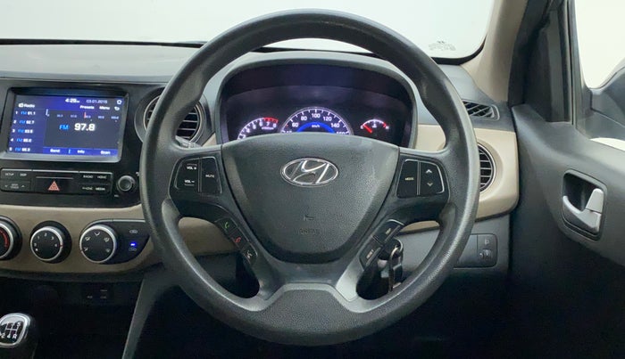 2017 Hyundai Grand i10 SPORTZ (O) 1.2 KAPPA VTVT, Petrol, Manual, 76,612 km, Steering Wheel Close Up