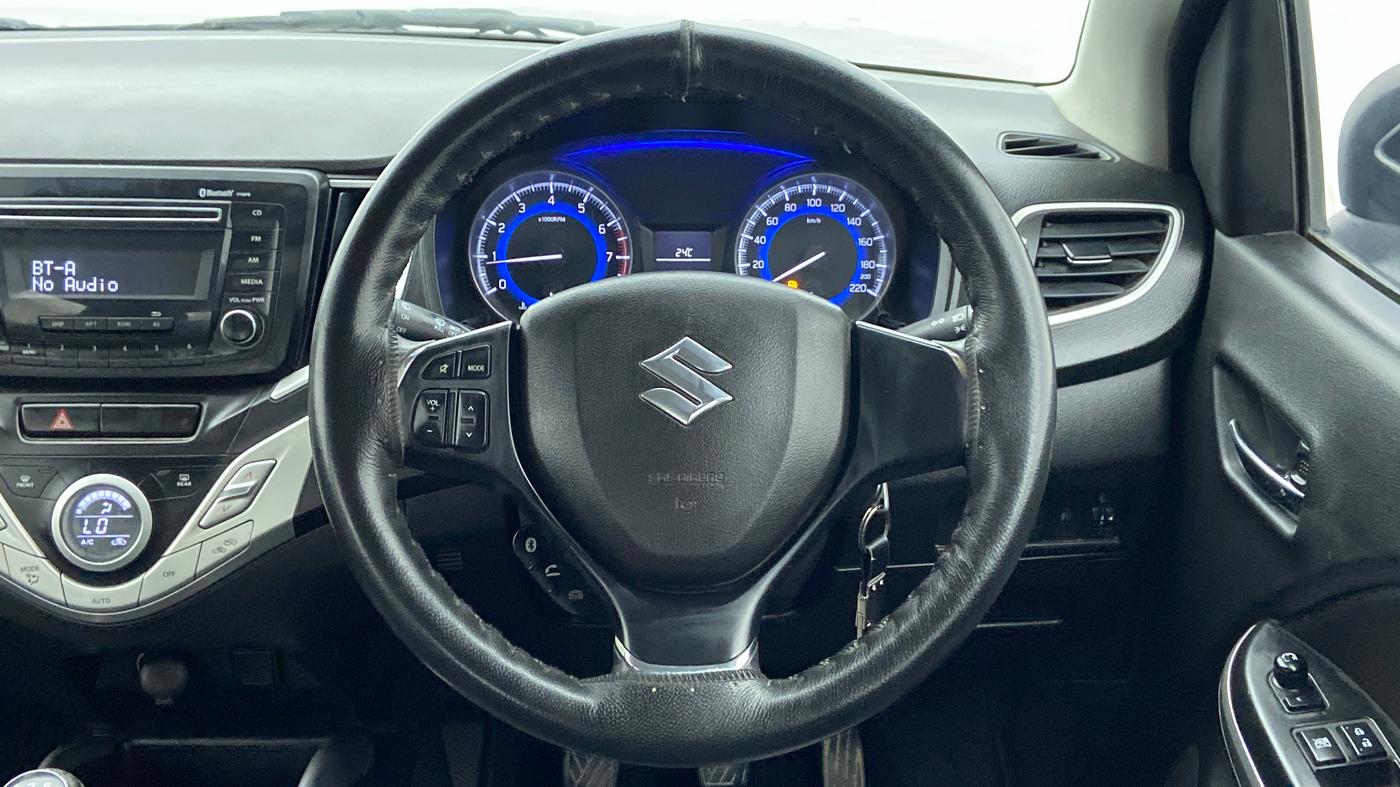 2016 Maruti Baleno DELTA 1.2 K12, Petrol, Manual, 42,332 km, Steering Wheel Close Up